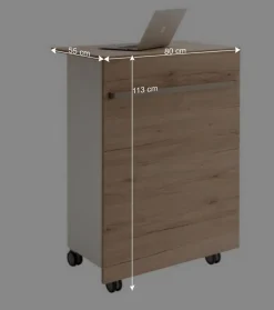 Best Wohnen Schmale Theke fürs Büro Friedel auf Rollen