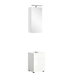 Hot Wohnen Schmale Waschplatz Kombi 38 cm breit - Vitablos (zweiteilig)