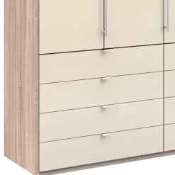 New Wohnen Schmaler Kleiderschrank in Cremefarben - Rativian