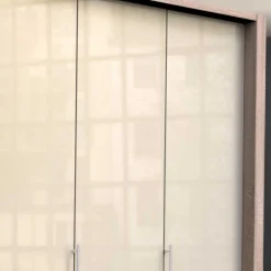 New Wohnen Schmaler Kleiderschrank in Cremefarben - Rativian