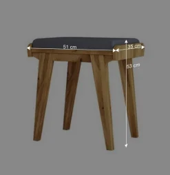 Clearance Wohnen Schminktisch & Hocker - moderner Retro Style - Hardus (zweiteilig)