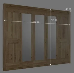 Clearance Wohnen Schrank fürs Schlafzimmer 5-türig - 3 Spiegel - Zamron