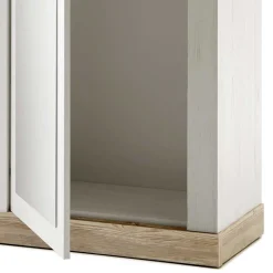 Outlet Wohnen Schrank mit Spiegeltür & Garderobe - Nedita (dreiteilig)
