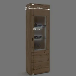 Sale Wohnen Schrank Vitrine aus Eiche Massivholz - Destal