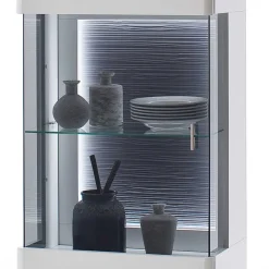 Wohnen Schrankwand Wohnzimmer in Weiß - Hazime (vierteilig)