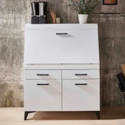 New Wohnen Schreibschrank mit Klappe & zwei Türen - Quakes