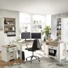 Clearance Wohnen Schreibtisch & Rollcontainer Set - Mehady (dreiteilig)
