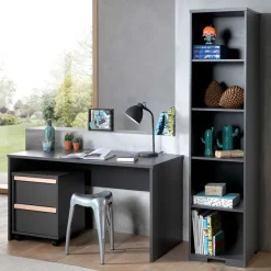 Best Wohnen Schreibtisch & Rollcontainer & Regal - Navlius (dreiteilig)