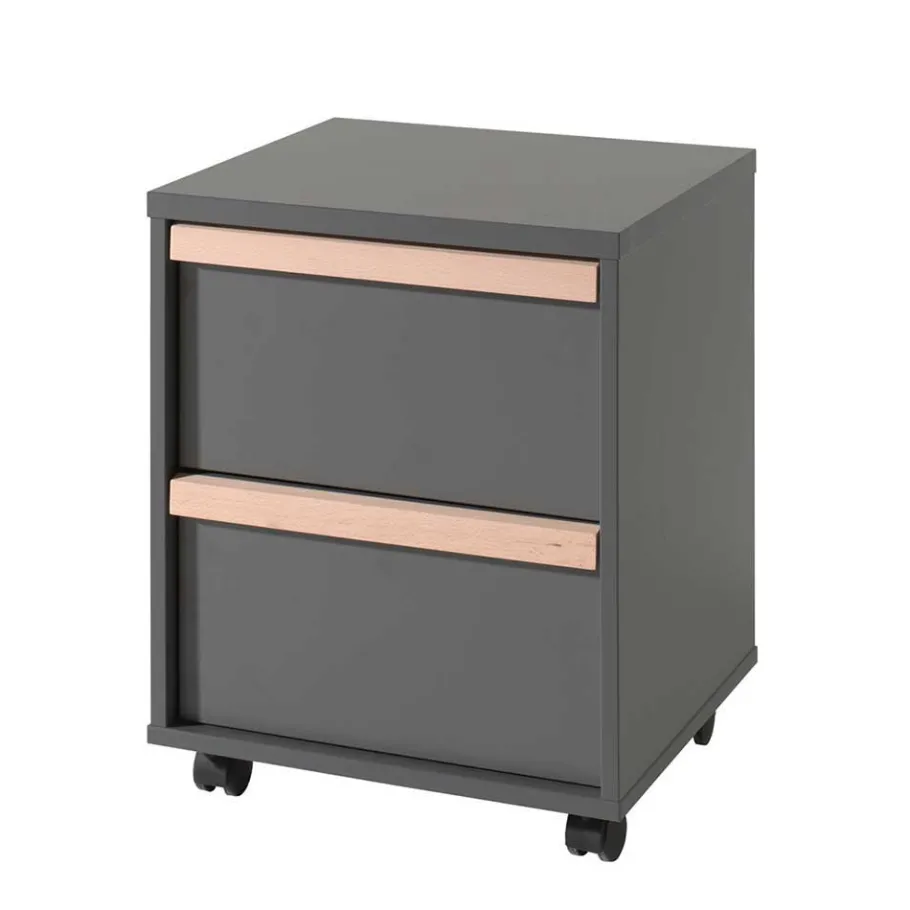 Best Wohnen Schreibtisch & Rollcontainer & Regal - Navlius (dreiteilig)