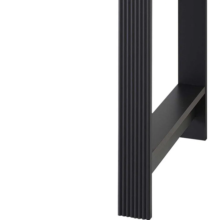 New Wohnen Schreibtisch in Dunkelgrau & Eiche Optik - Joe