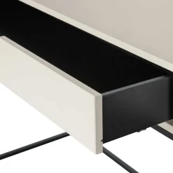 Best Wohnen Schreibtisch in Hellgrau mit Schwarz - Lergavano