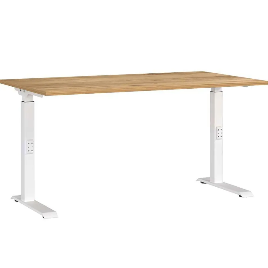 Discount Wohnen Schreibtisch zum Sitzen und Stehen mit T Gestell - Stellario