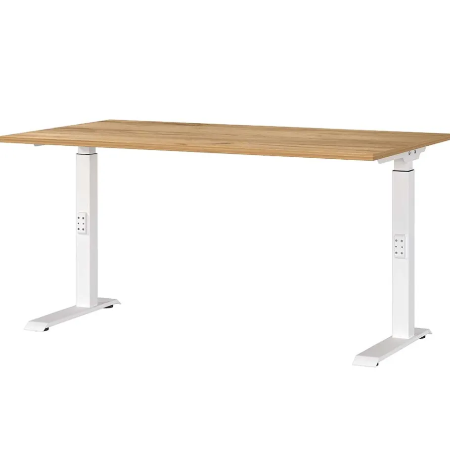 Discount Wohnen Schreibtisch zum Sitzen und Stehen mit T Gestell - Stellario