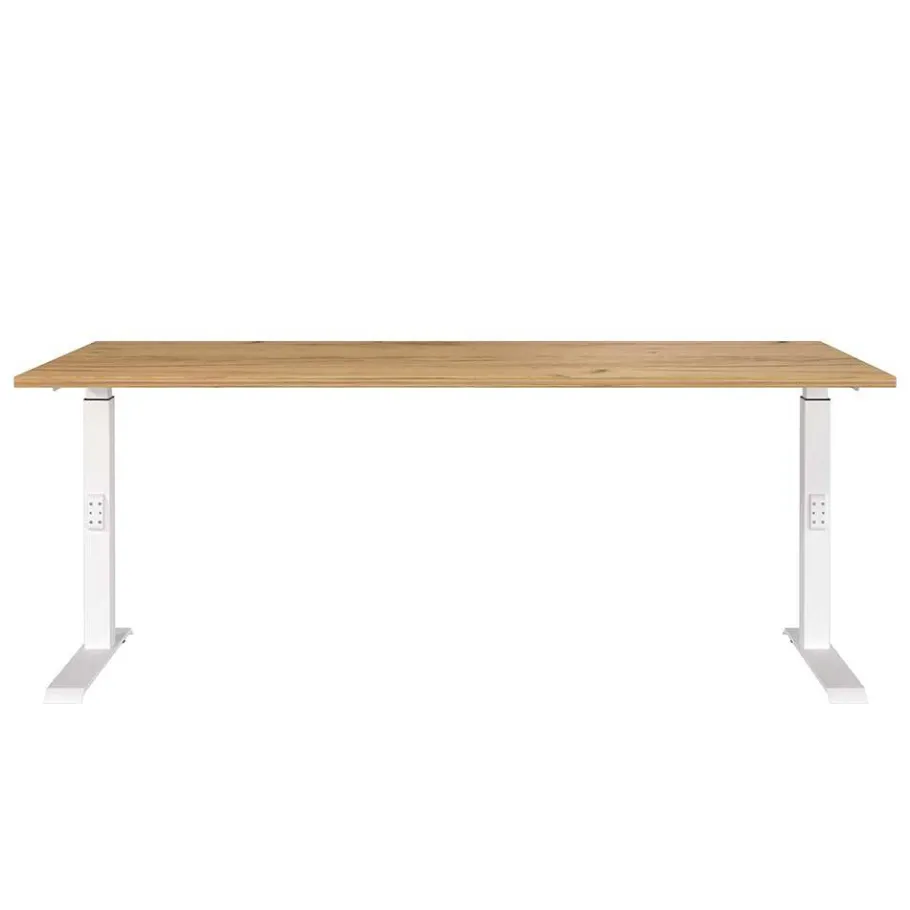 Discount Wohnen Schreibtisch zum Sitzen und Stehen mit T Gestell - Stellario