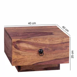 New Wohnen Schubladen-Nachttisch Hoslo quadratisch 40x40cm