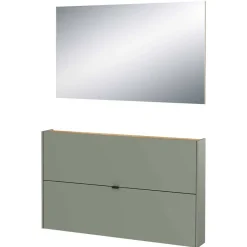 Online Wohnen Schuhschrank und Spiegel Set - Point (zweiteilig)