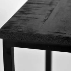 Outlet Wohnen Schwarze Beistelltisch 2-Satz - Westerland (zweiteilig)