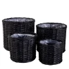 Online Wohnen Schwarze Körbe aus Rattan Geflecht - Swan (vierteilig)