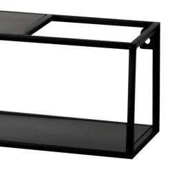 Discount Wohnen Schwarze Wandregale Set - Mikene (zweiteilig)