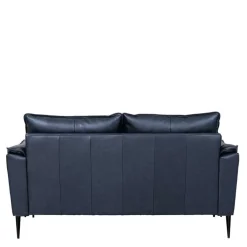 Best Wohnen Schwarze Wohnzimmercouch aus Leder in Vintage Optik - Lagon