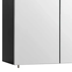 Sale Wohnen Schwarzer Bad-Spiegelschrank 3-türig - Riguna