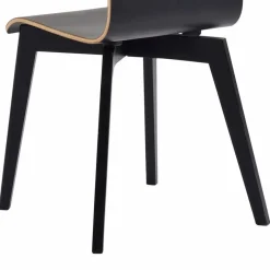 Sale Wohnen Schwarzer Holzstuhl mit Eiche - Join (2er Set)