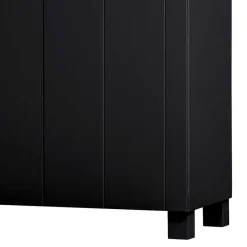 Discount Wohnen Schwarzer Kleiderschrank aus Massivholz - Florida