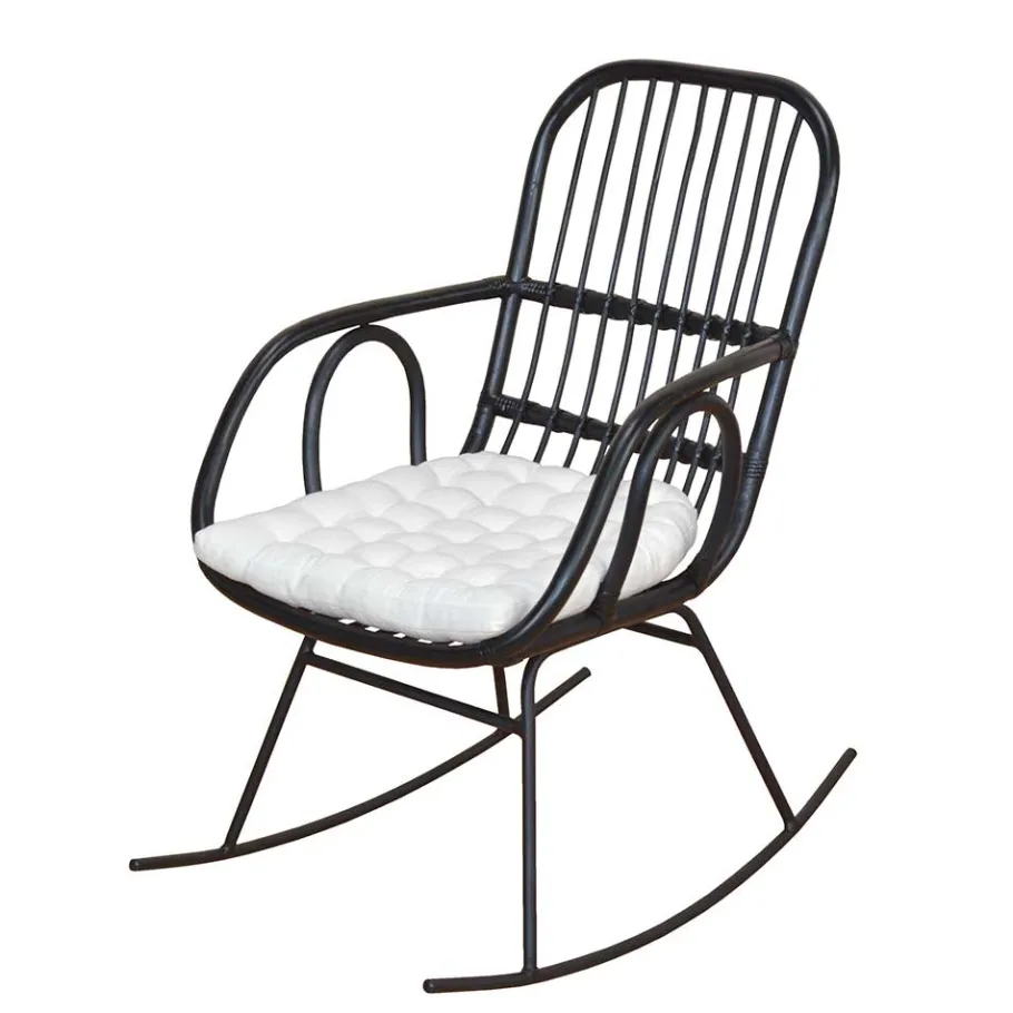 Outlet Wohnen Schwarzer Schaukelstuhl modern - Italiano