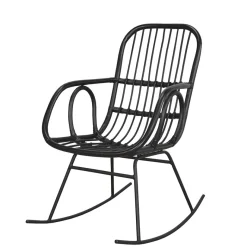 Outlet Wohnen Schwarzer Schaukelstuhl modern - Italiano