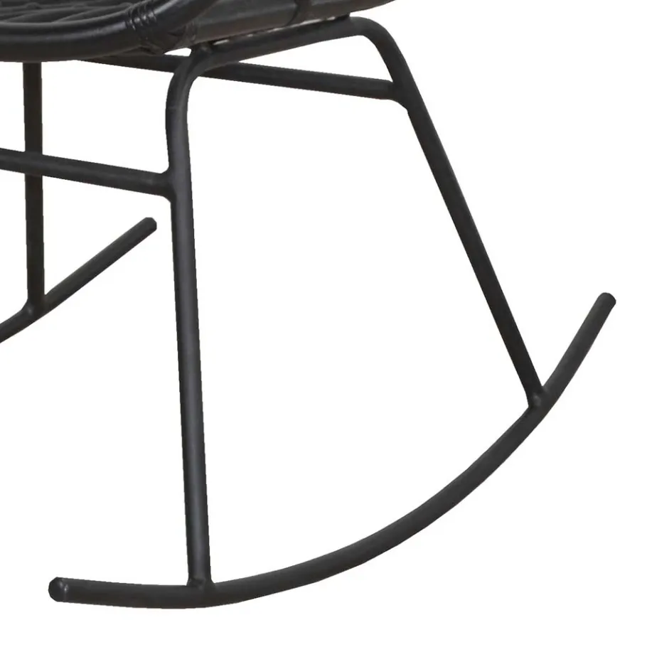 Outlet Wohnen Schwarzer Schaukelstuhl modern - Italiano