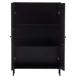 Outlet Wohnen Schwarzer Schrank mit Doppeltür - 100x155x40 - Burgossi