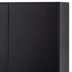 Outlet Wohnen Schwarzer Schrank mit Doppeltür - 100x155x40 - Burgossi