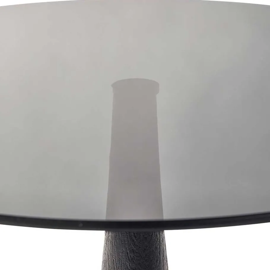 Clearance Wohnen Schwarzer Sofatisch mit Rauchglas Platte - Penal