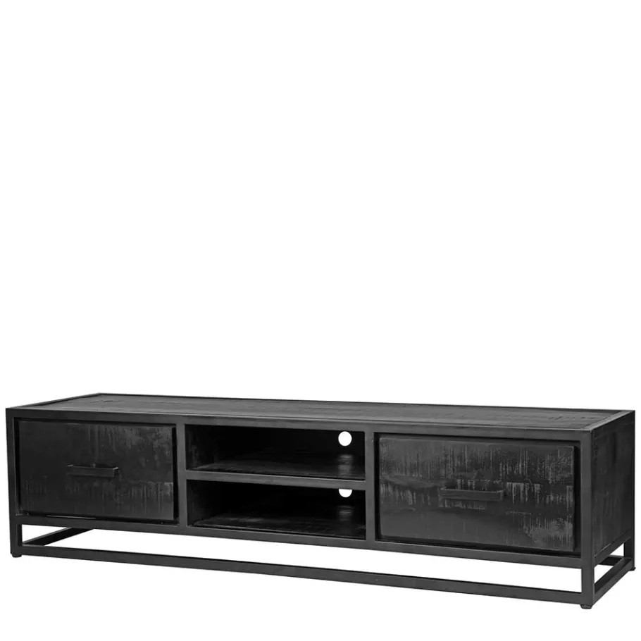 Best Wohnen Schwarzer TV Unterschrank im Industry Stil - Esturado