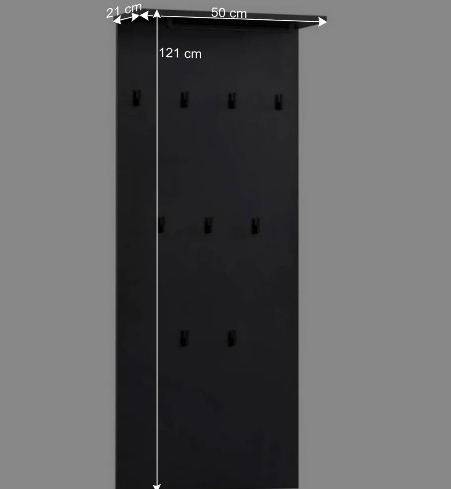 Wohnen Schwarzes Flurmöbel Set - Anderian (vierteilig)