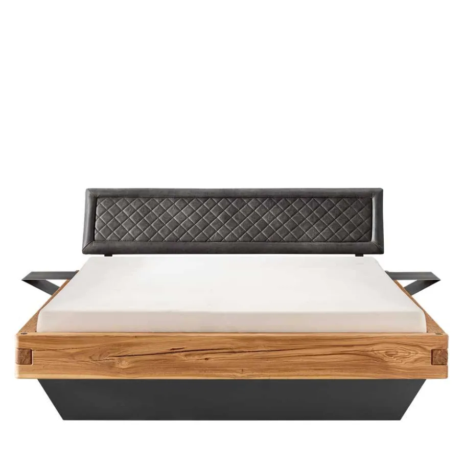 Hot Wohnen Schwebebett mit Leder-Kopfteil - Emjan