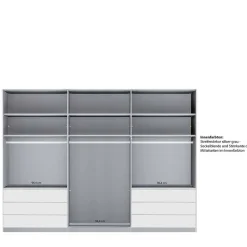 Wohnen Schwebetüren-Kleiderschrank in Champagner - Nafissa