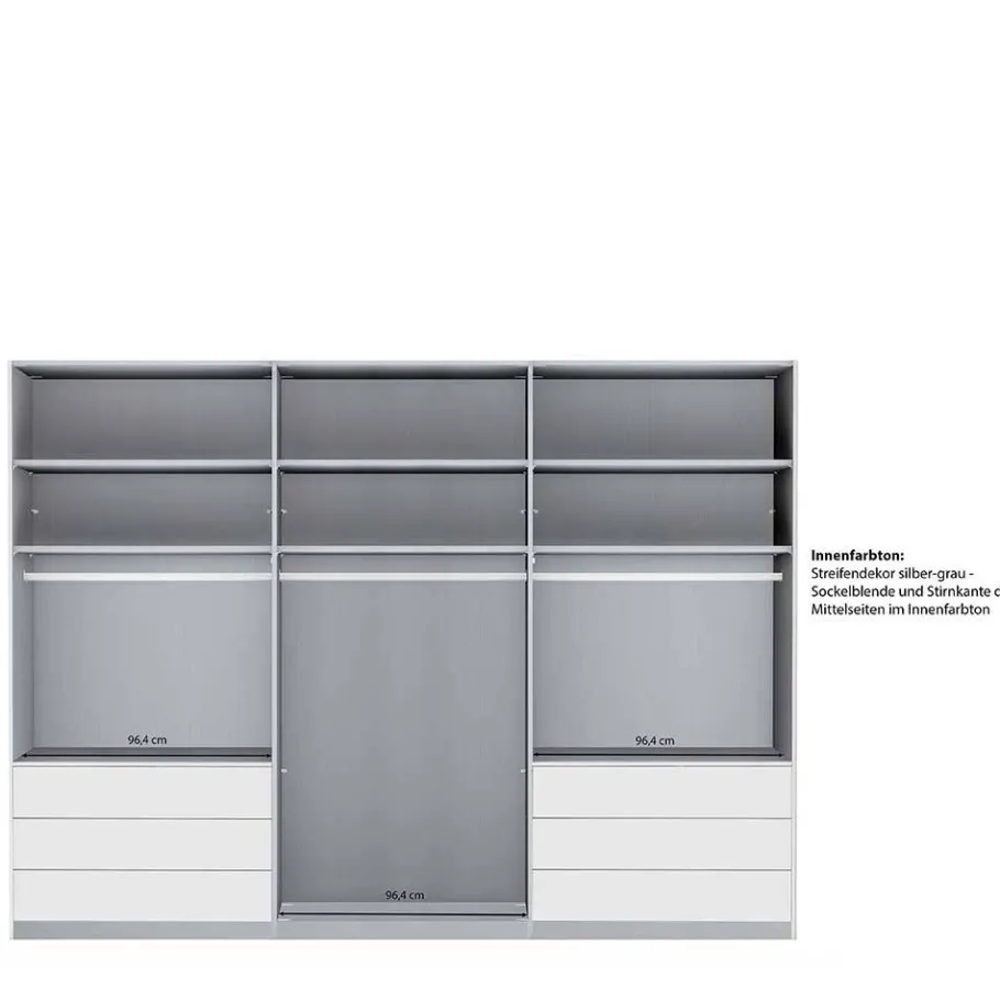 Wohnen Schwebetüren-Kleiderschrank in Champagner - Nafissa