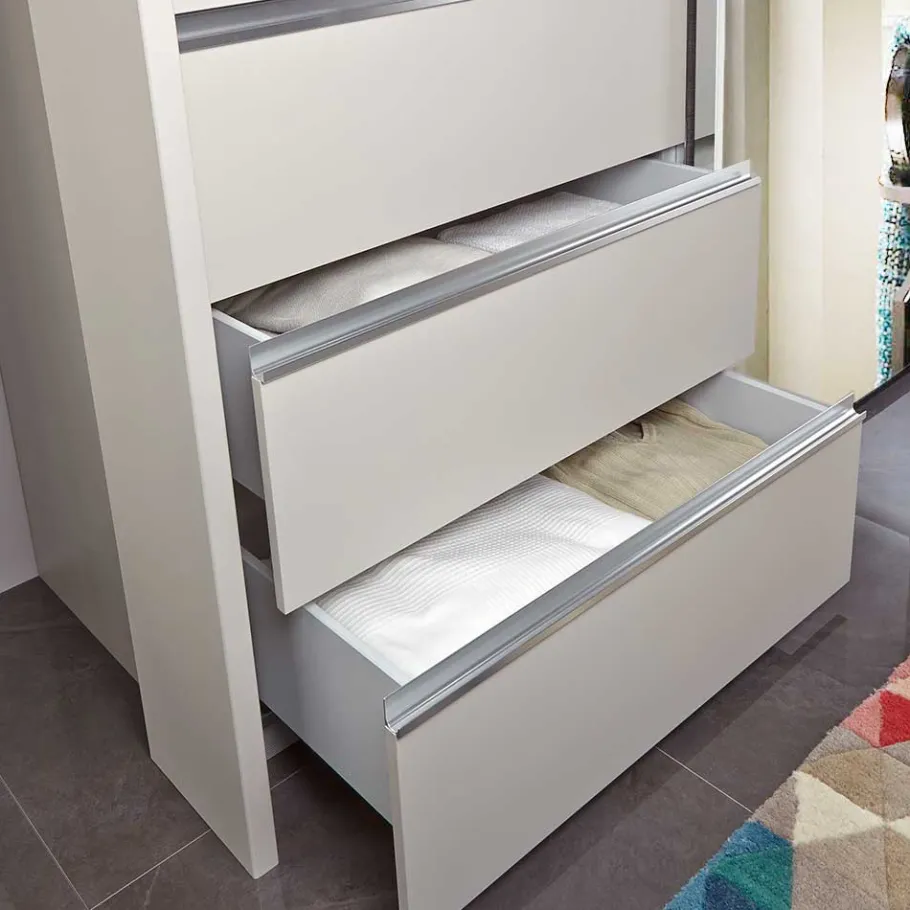 Wohnen Schwebetüren-Kleiderschrank in Champagner - Nafissa