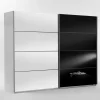 Clearance Wohnen Schwebetürenschrank Carno mit Schwarzglas