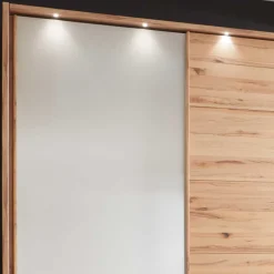 Hot Wohnen Schwebetürenschrank in Kernbuche & Beige - Krofun