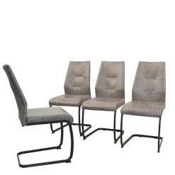 Sale Wohnen Schwingstühle in Grau & Schwarz - Medeos (4er Set)