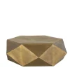 Hot Wohnen Sechseckiger Couchtisch aus Alu Guss in Gold - Geniale
