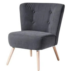 Best Wohnen Sessel in Anthrazit Veloursbezug - Hamzad