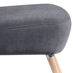 Best Wohnen Sessel in Anthrazit Veloursbezug - Hamzad