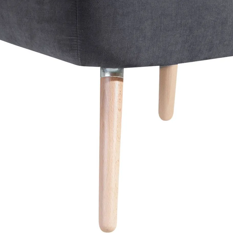 Best Wohnen Sessel in Anthrazit Veloursbezug - Hamzad