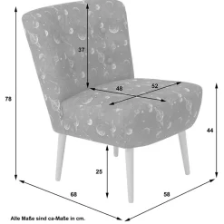 Best Wohnen Sessel in Blau mit Planeten und Sternen - Marcs