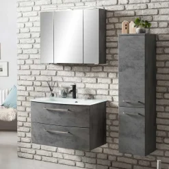 Hot Wohnen Set Badezimmermöbel stehend oder hängend - Dastroz (dreiteilig)