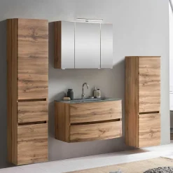 Discount Wohnen Set Badmöbel in Holz Optik - Neuzera (vierteilig)