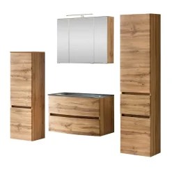 Discount Wohnen Set Badmöbel in Holz Optik - Neuzera (vierteilig)